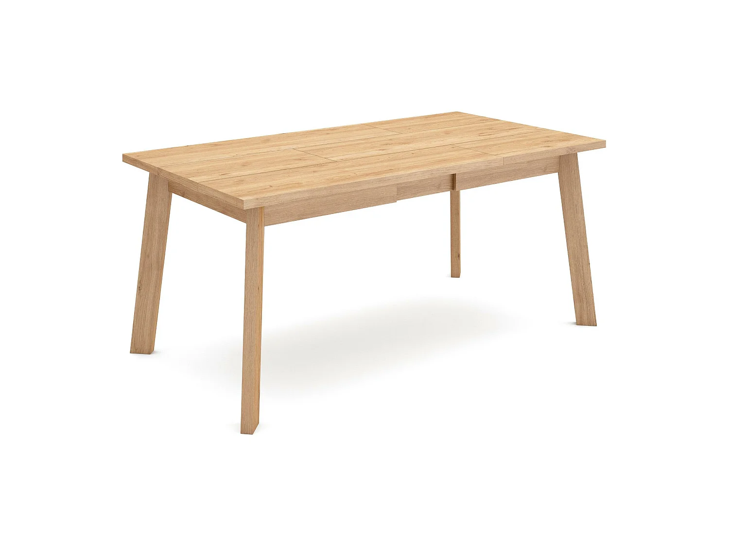 Table à manger, 167x90x75cm, Pour 8 personnes, Pieds en bois, Chêne