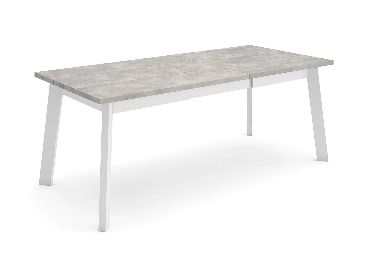 Table à manger, 200, Pour 10 personnes, Pieds en bois, Ciment