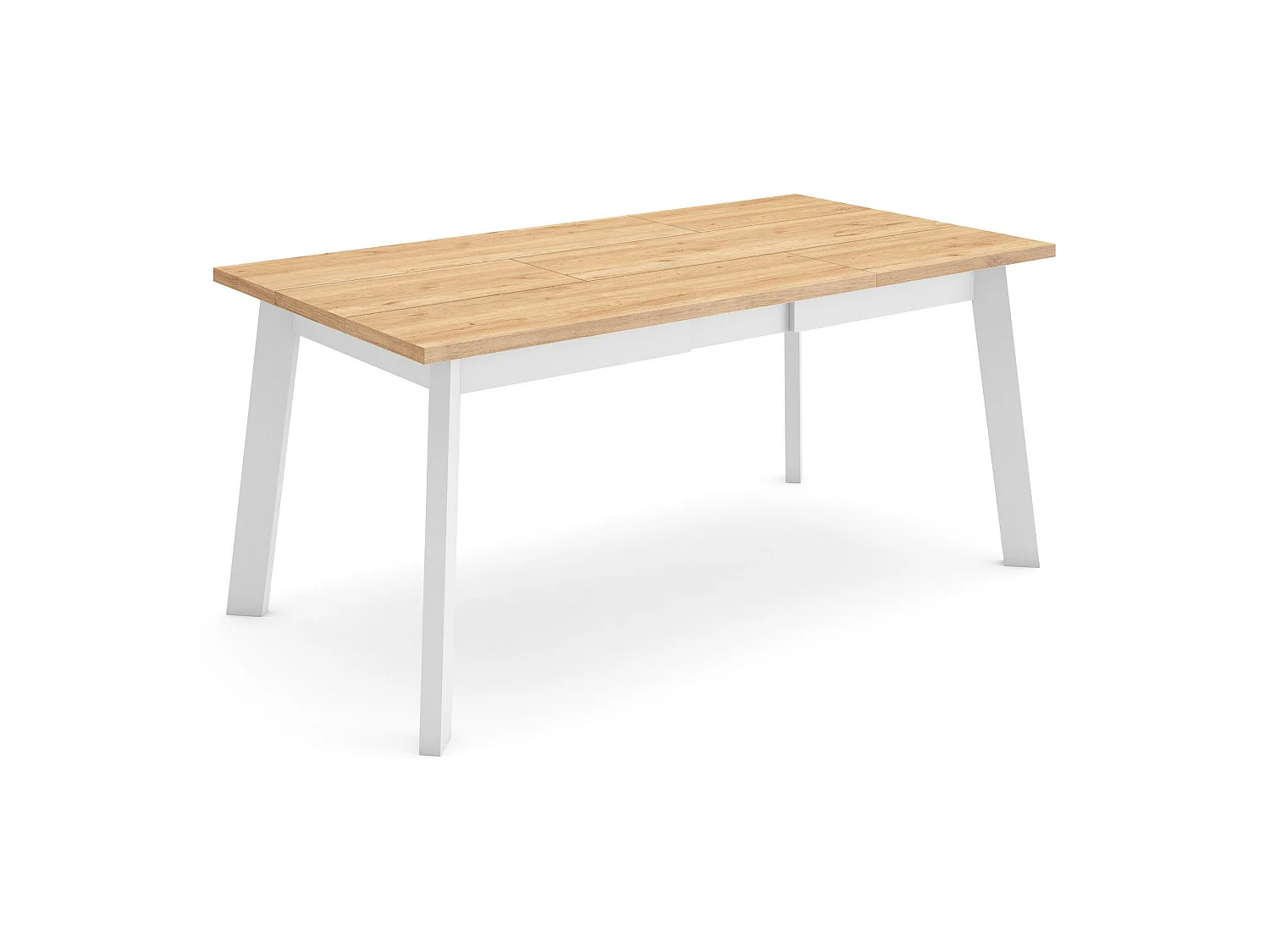 Table à manger, 167x90x75cm, Pour 8 personnes, Pieds en bois, Chêne