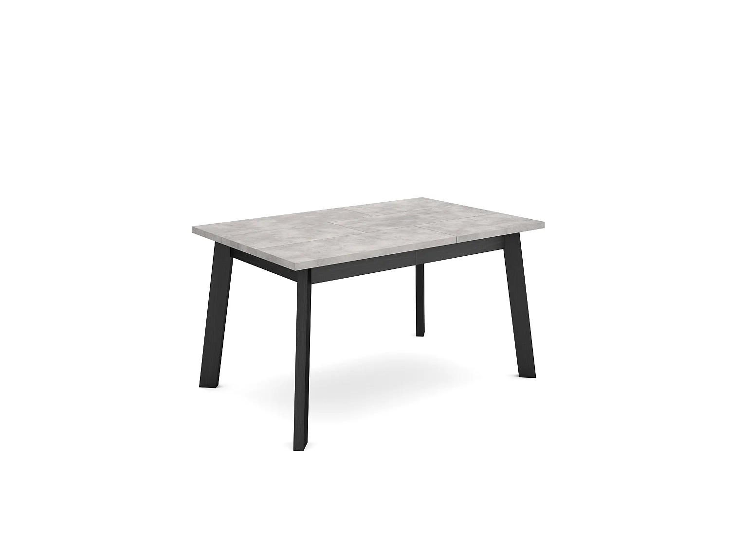 Mesa Comedor, 140x90x75cm, Para 6 comensales, Patas de madera, Cemento
