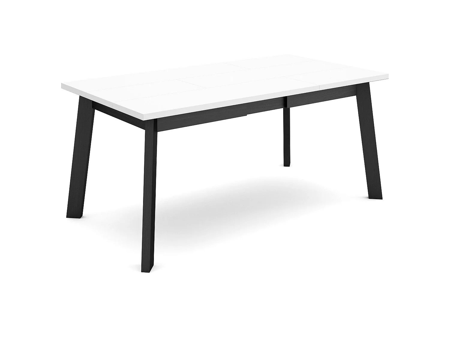 Mesa Sala de Jantar, 167x90x75cm, Para 8 pessoas, Pés de madeira, Branco