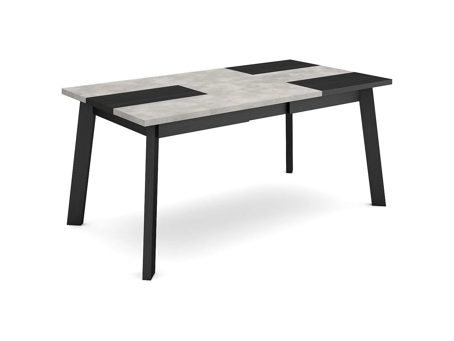 Eettafel, 170, Voor 8 personen, Houten poten, Cement