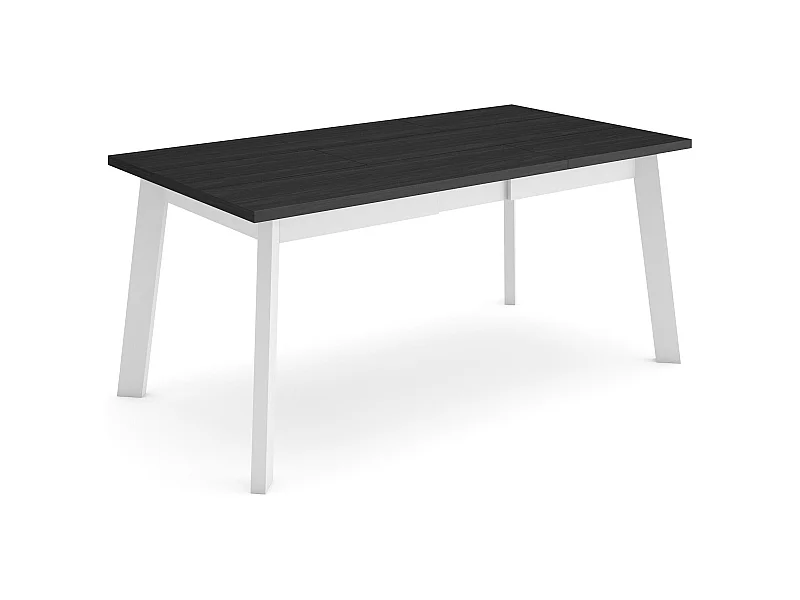 Esszimmertisch , 167x90x75cm, Für 8 Gäste, Hölzerne Beine, Schwarz