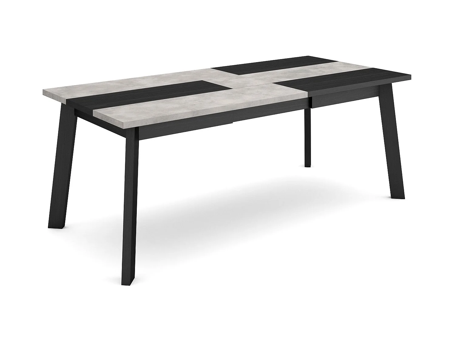 Eettafel, 200, Voor 10 personen, Houten poten, Cement