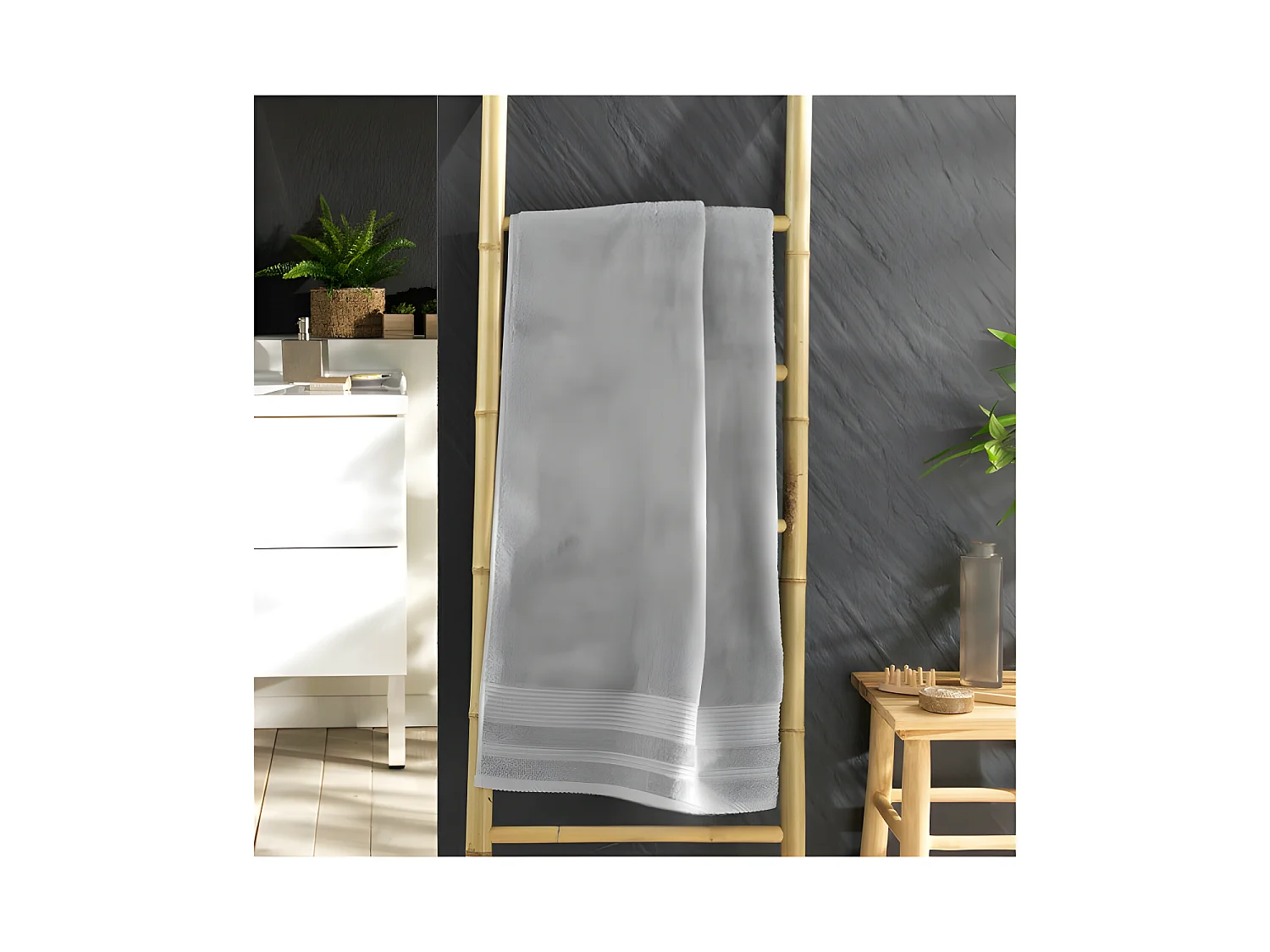 Serviette de Douche éponge – Drap de Douche 100% Coton 500g/m² – Serviette de Bain 70x130cm
