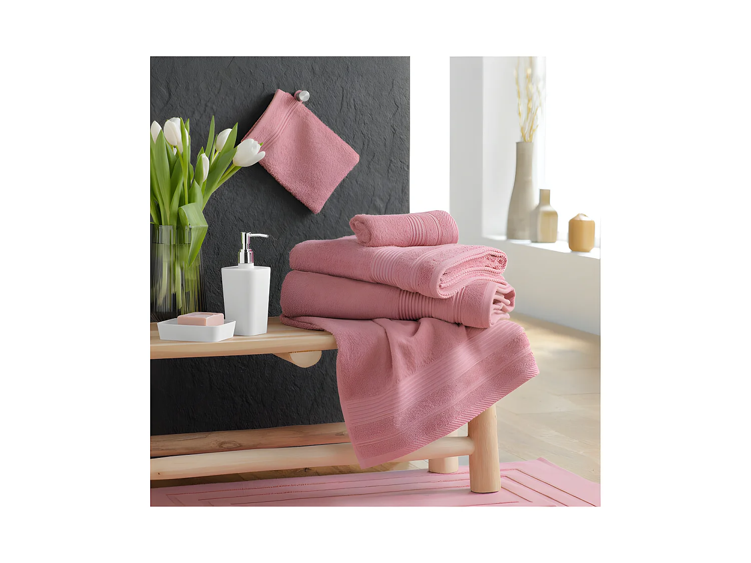 Serviette de Douche éponge – Drap de Douche 100% Coton 500g/m² – Serviette de Bain 70x130cm