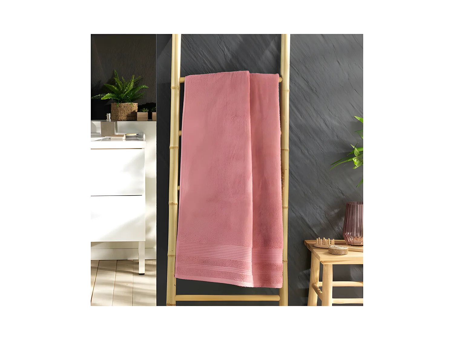 Serviette de Douche éponge – Drap de Douche 100% Coton 500g/m² – Serviette de Bain 70x130cm