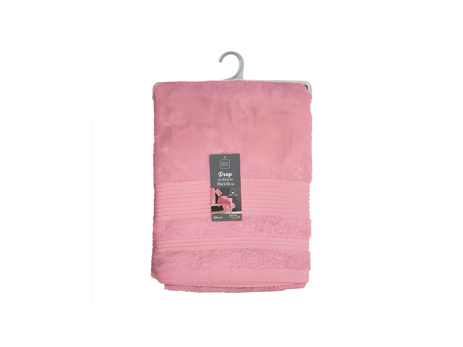 Serviette de Douche éponge – Drap de Douche 100% Coton 500g/m² – Serviette de Bain 70x130cm