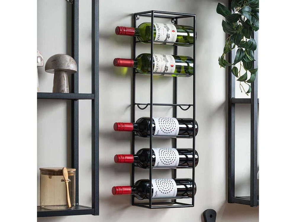 Porte bouteilles mural en métal Single