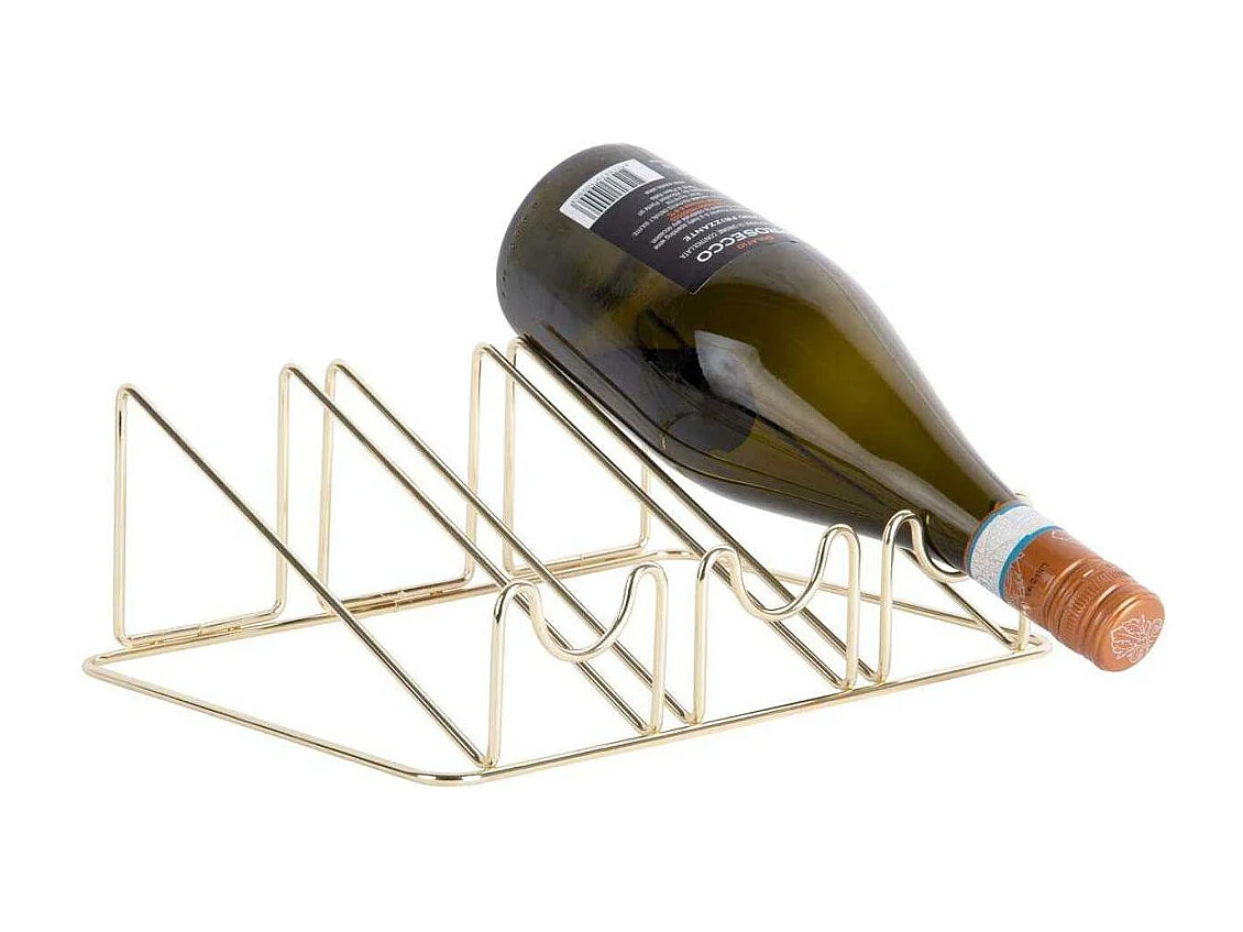 Support à bouteilles en métal Wired Doré