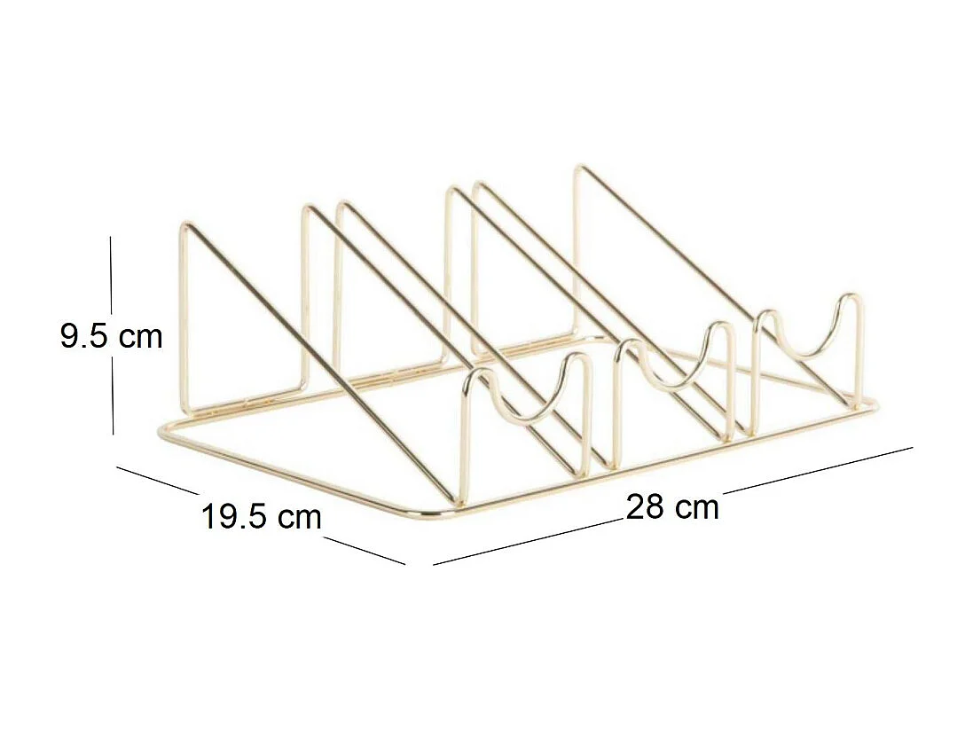 Support à bouteilles en métal Wired Doré