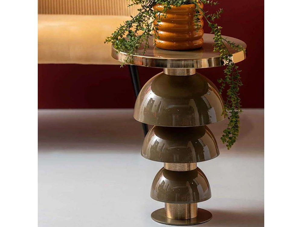 Bout de canapé en métal Tess Vert mousse