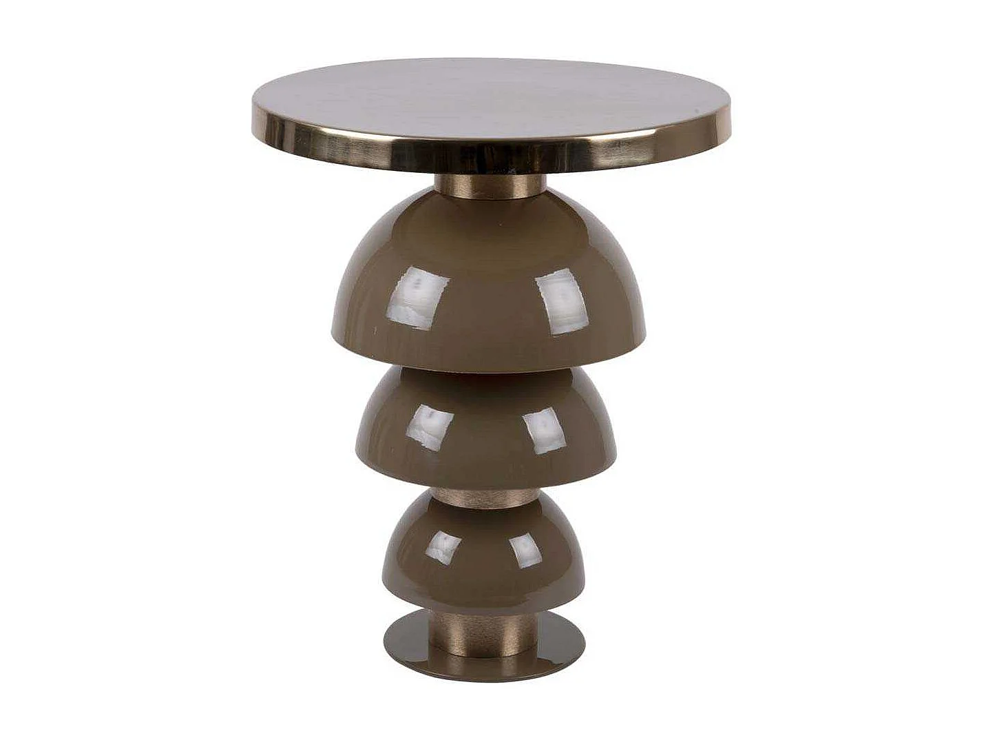 Bout de canapé en métal Tess Vert mousse