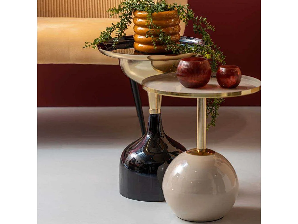 Bout de canapé en métal Ivy Noir