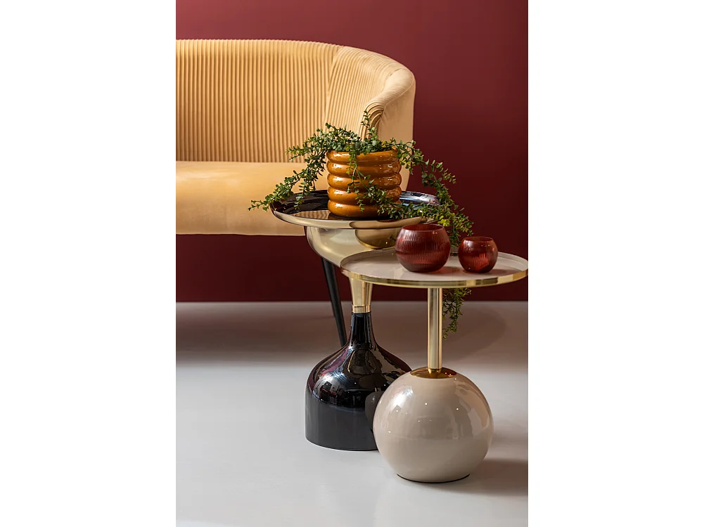 Bout de canapé en métal Ivy Noir