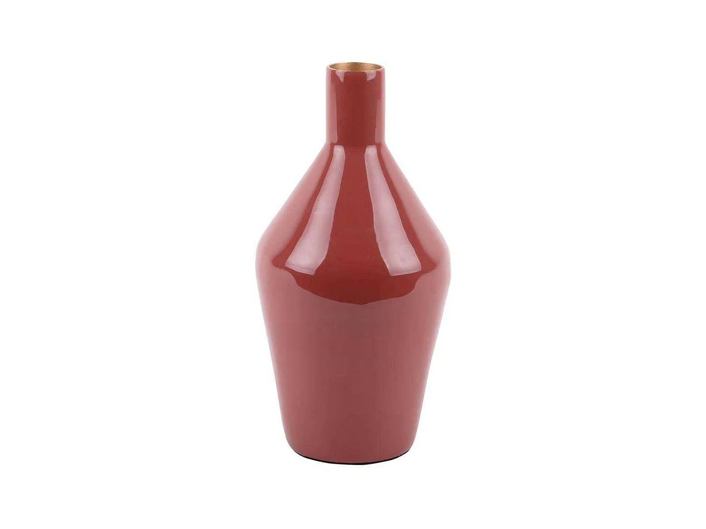 Vase en métal Ivy cône Ocre