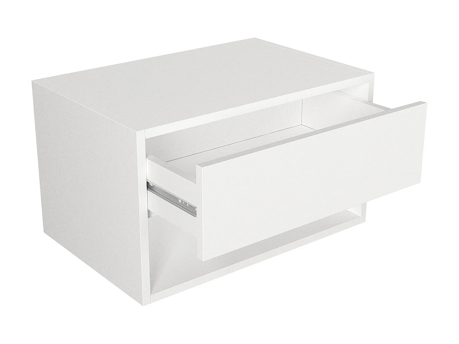 Set van 2 hangend nachtkastjes - 1 lade en 1 nis - Wit - RITAMI