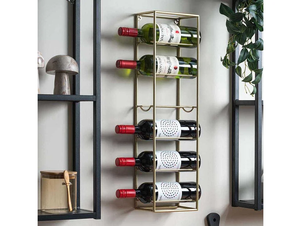 Porte bouteilles mural en métal Single