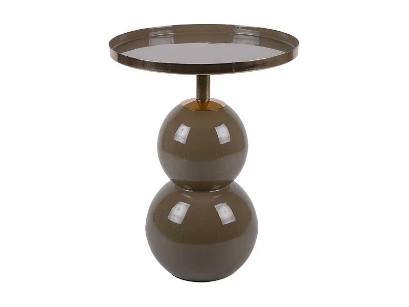 Bout de canapé en métal Nora Vert mousse