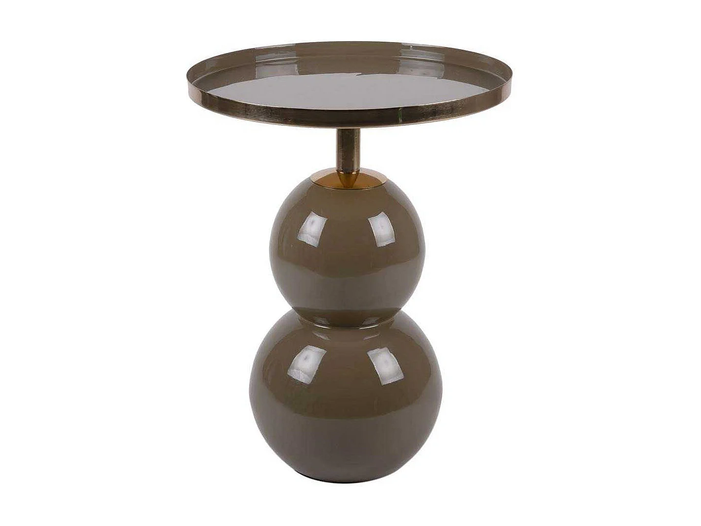 Bout de canapé en métal Nora Vert mousse