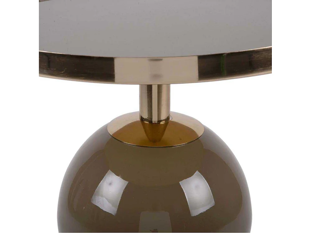 Bout de canapé en métal Nora Vert mousse