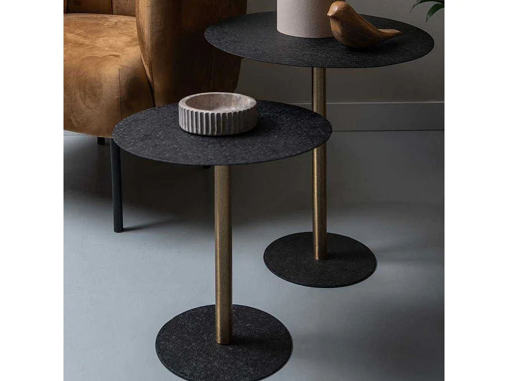 Table d'appoint en métal Dex 50 cm Noir