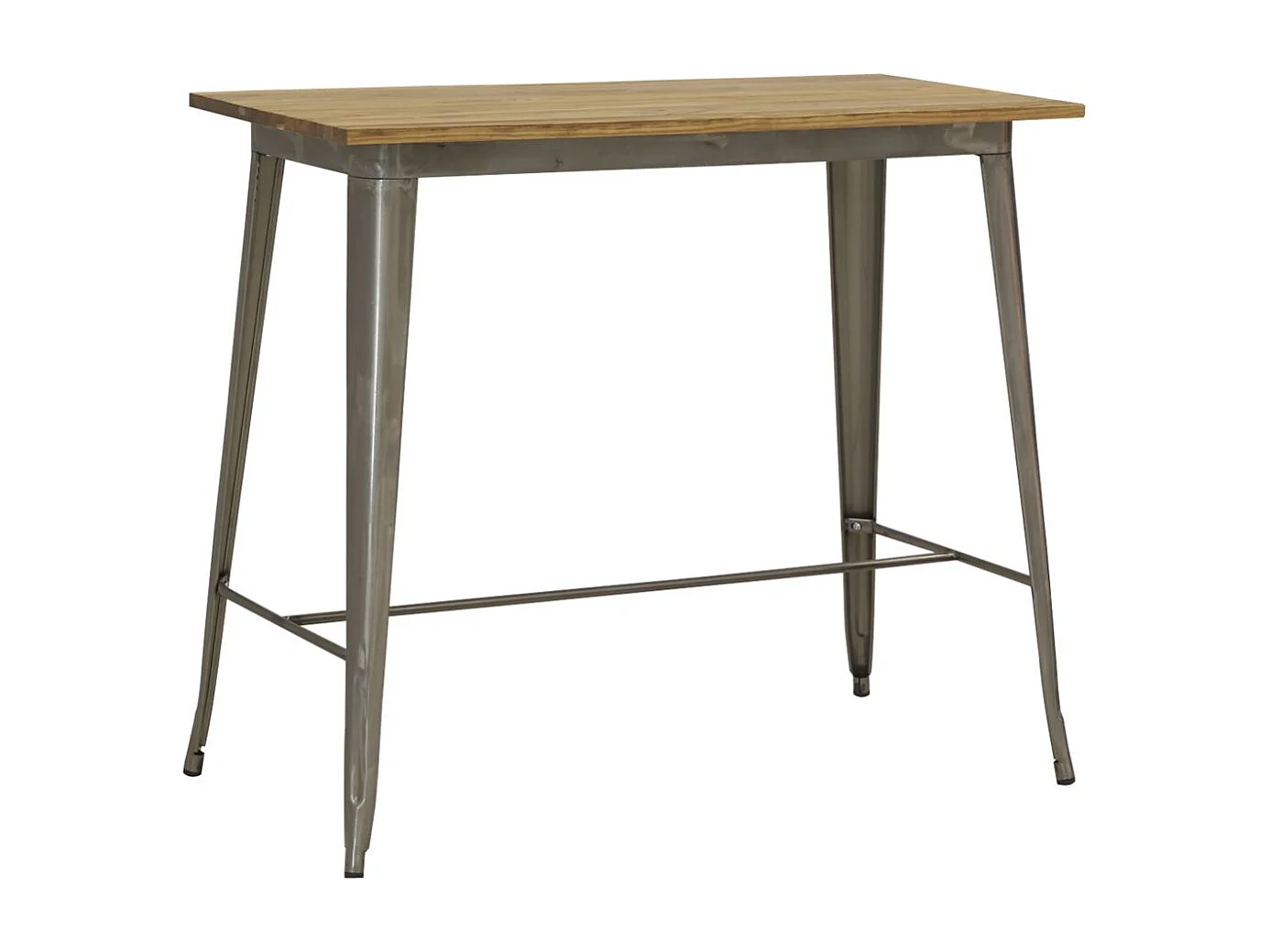 Ensemble table haute et tabourets métal industriel