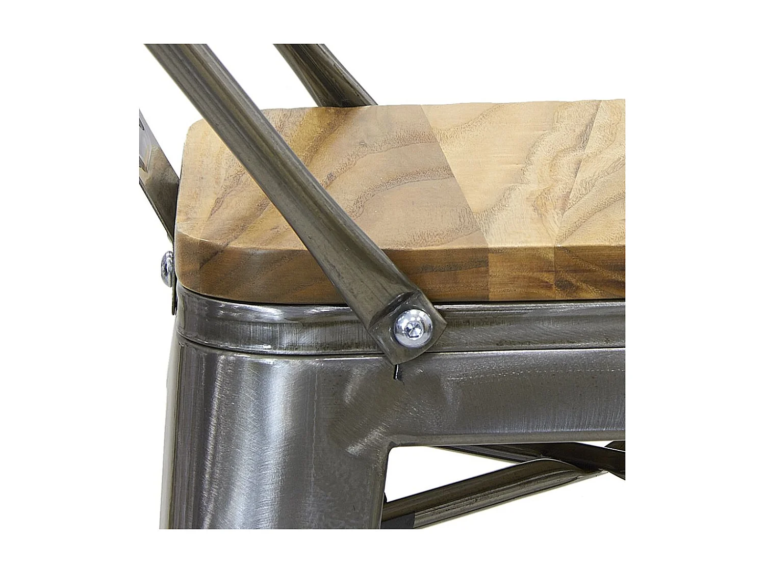 Ensemble table haute et tabourets métal industriel