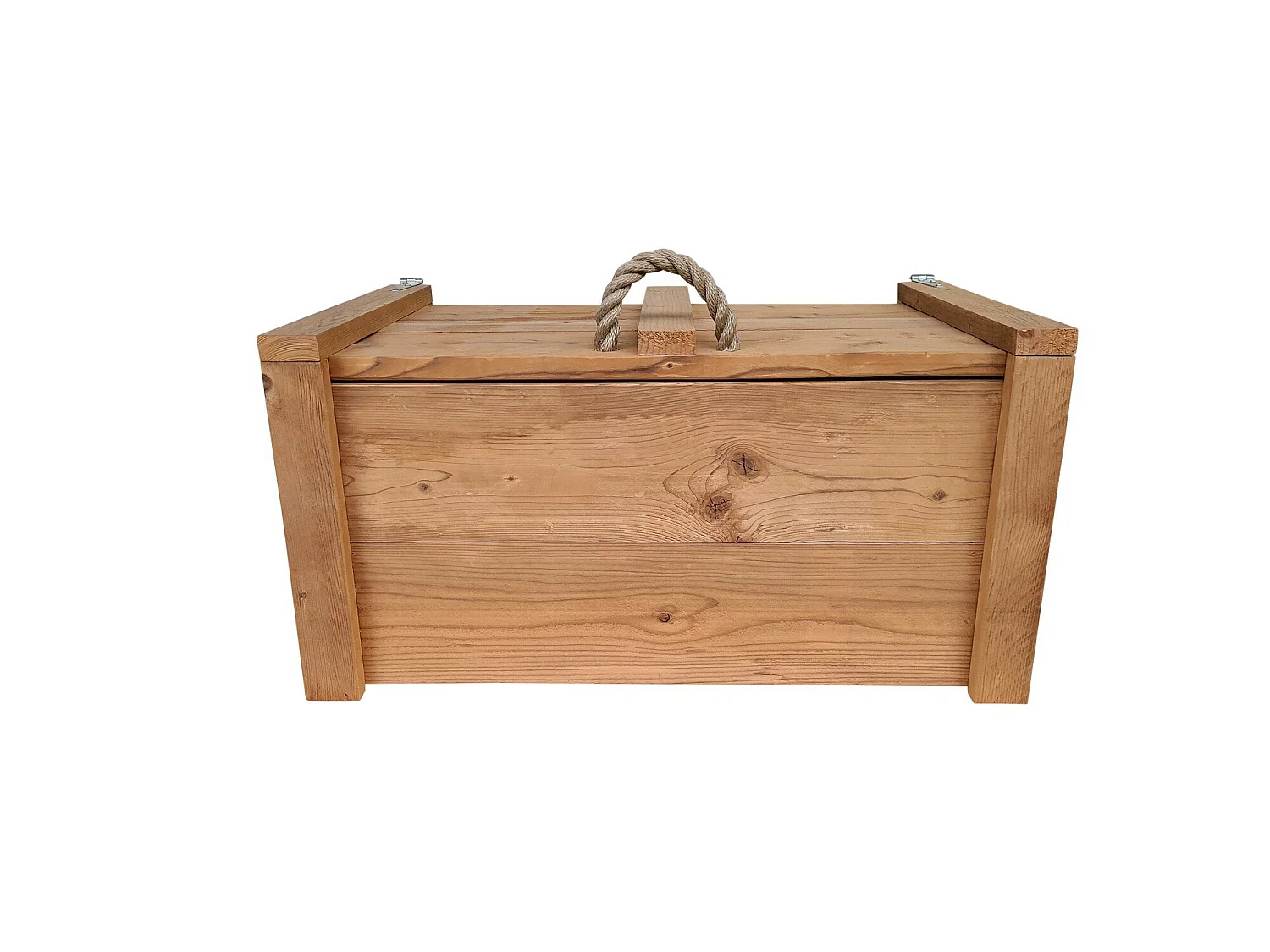 Wood4you - Rangement / coffre à jouets en bois torréfié