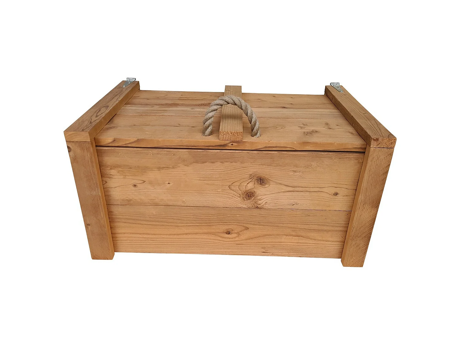 Wood4you - Rangement / coffre à jouets en bois torréfié