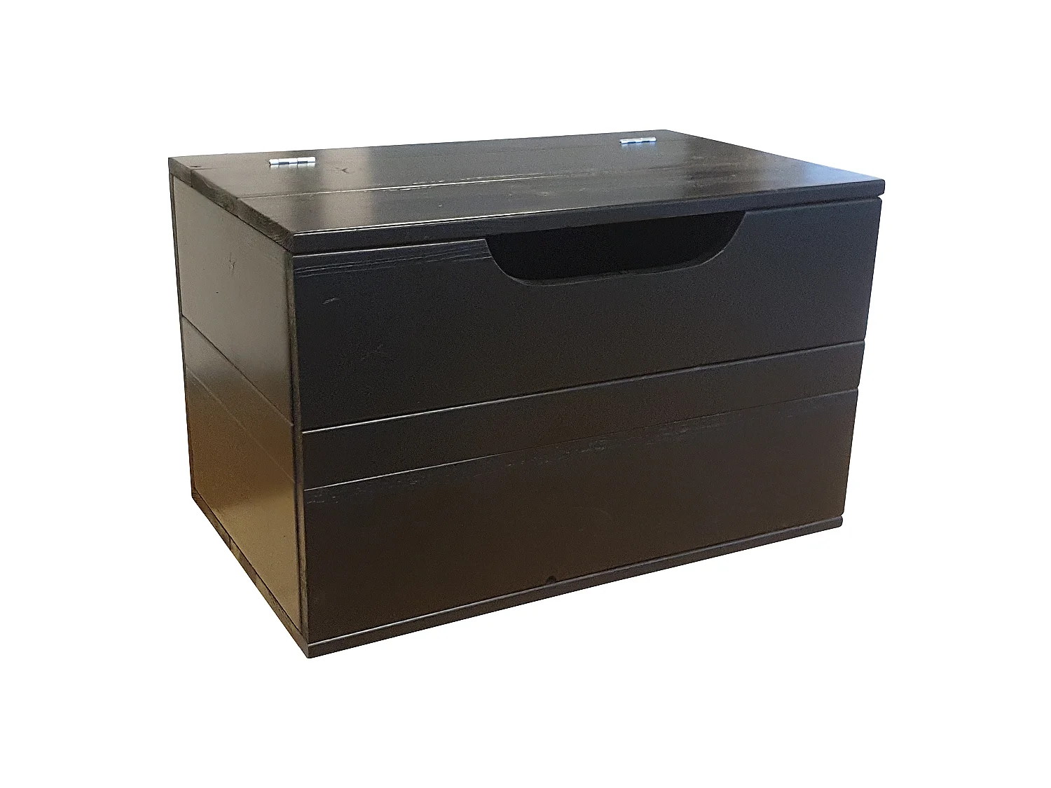 Wood4you - Coffre à jouets Kick noir 70Lx50Hx50D cm