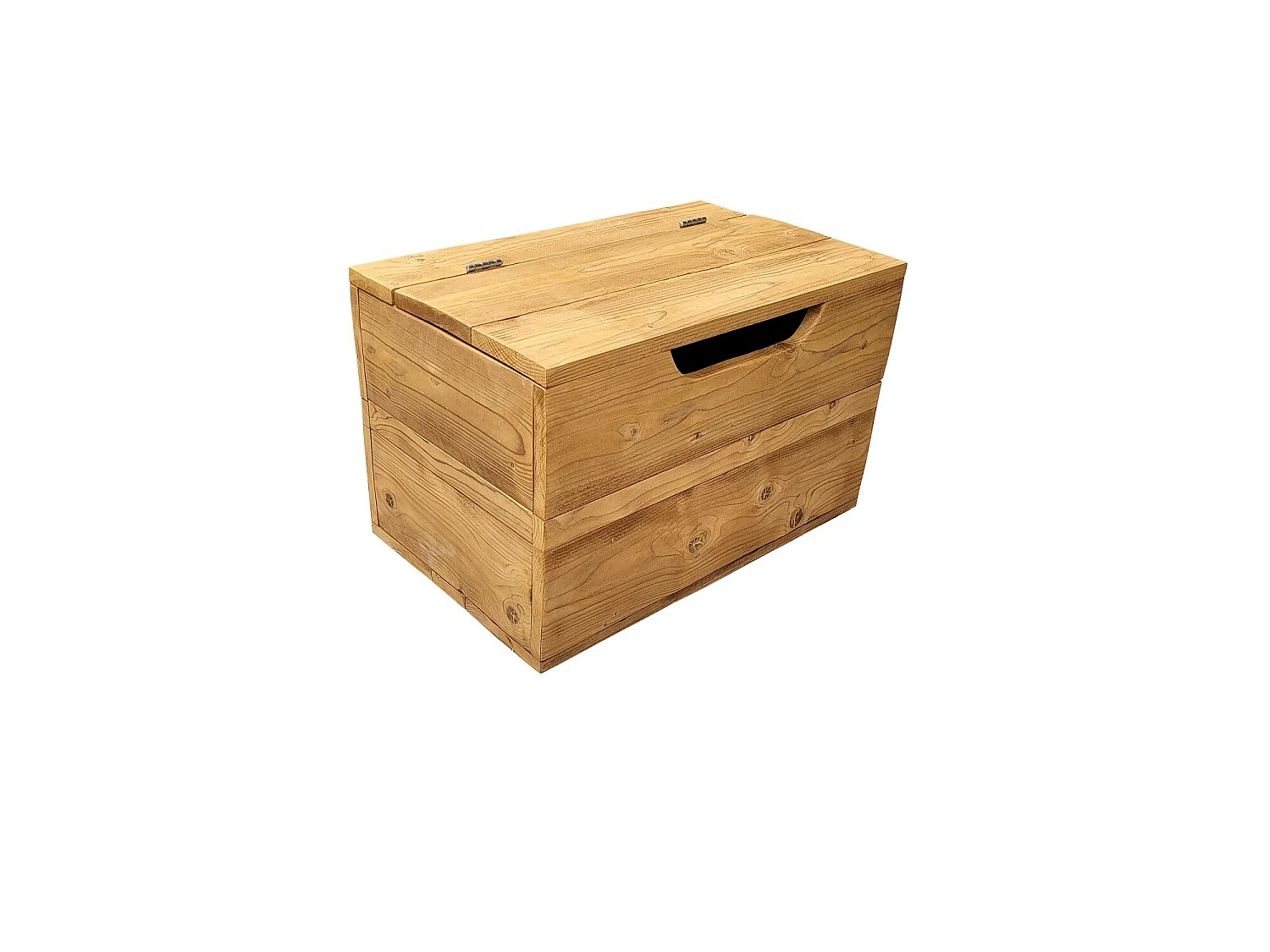 Wood4you - Coffre à jouets Kick Bois torréfié - 90Lx50Hx50P cm