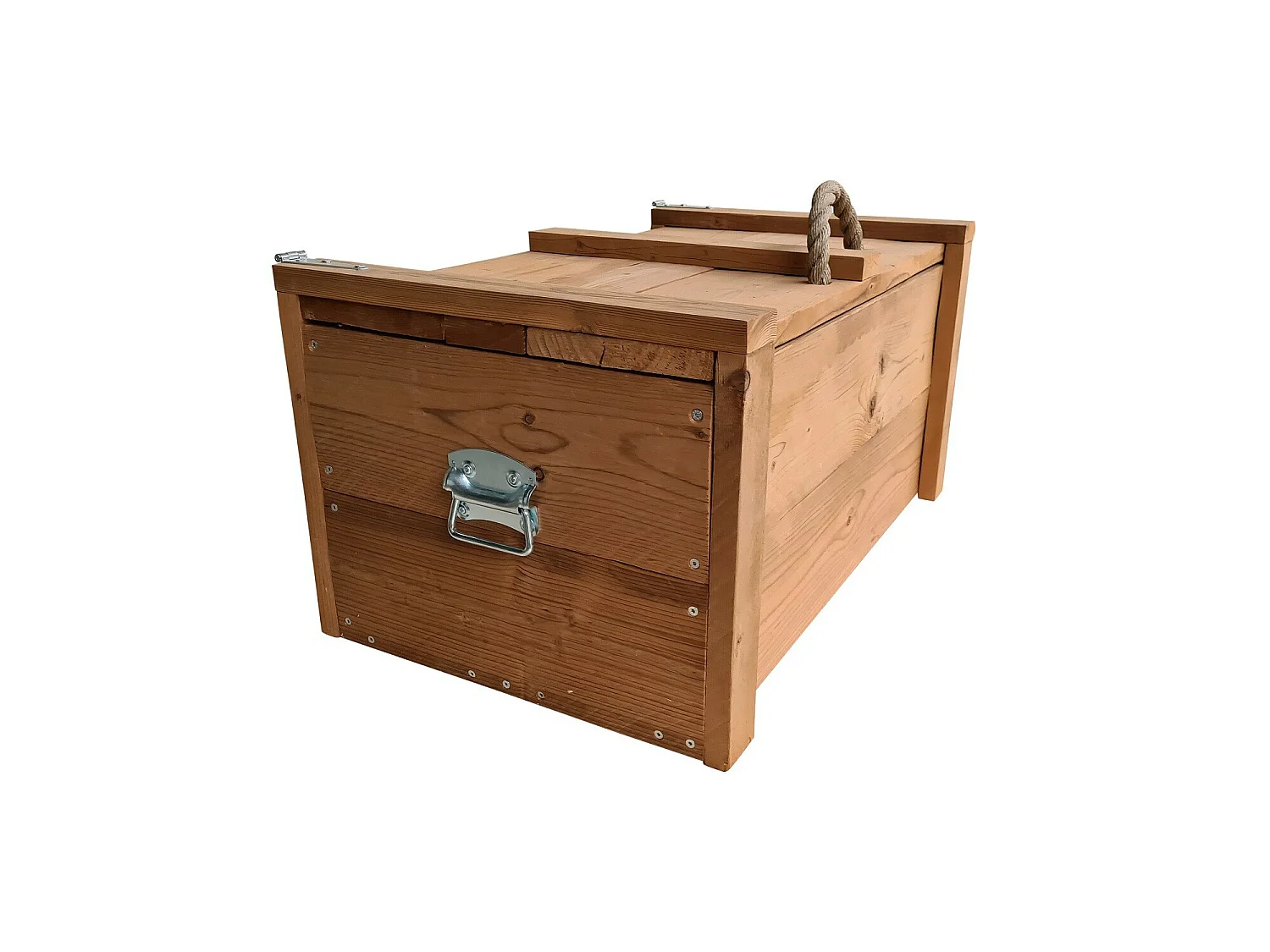 Wood4you - Coffre à jouets Kick Bois torréfié 70Lx50Hx50P cm