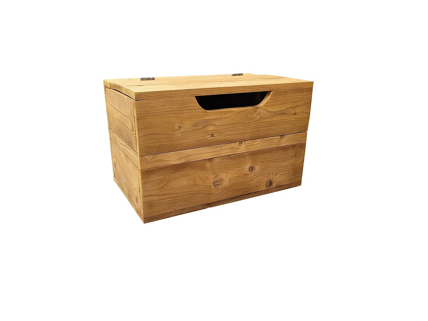 Wood4you - Coffre à jouets Kick Bois torréfié 70Lx50Hx50P cm