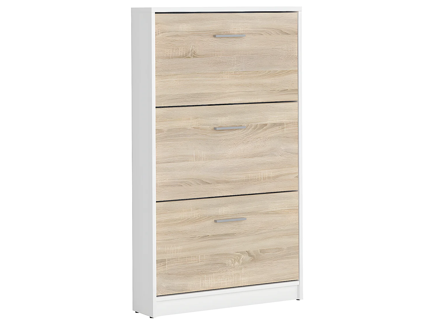 Mueble para zapatos 3 puertas Ewen Blanco y Madera