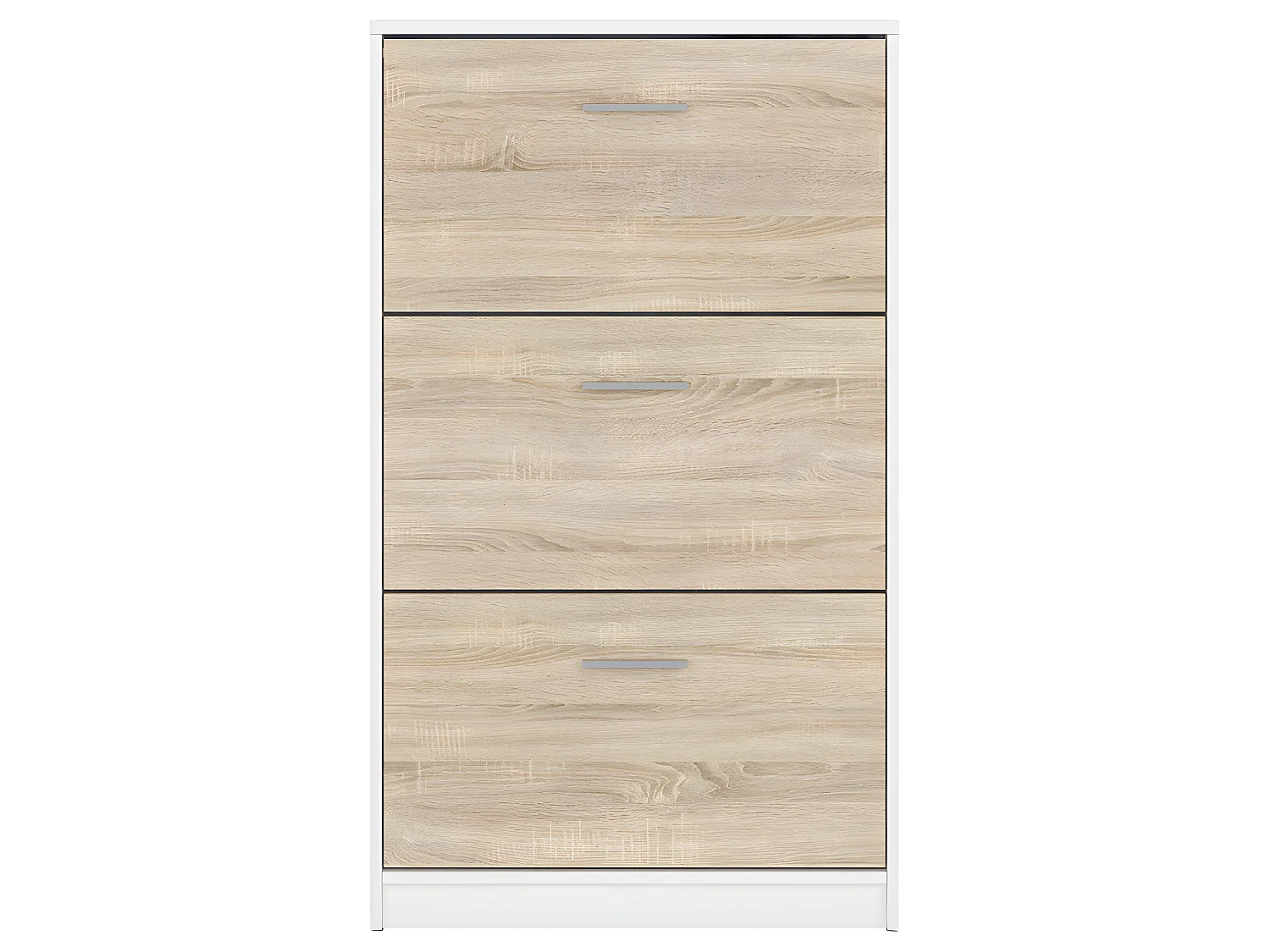 Mueble para zapatos 3 puertas Ewen Blanco y Madera