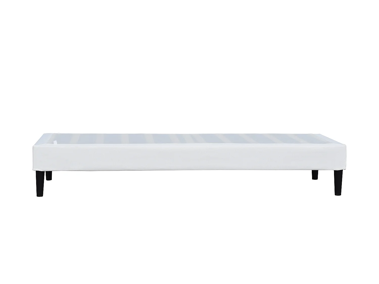Sommier 70x190 cm déhoussable blanc avec pieds 20 cm et 13 lattes - Anna - revêtement PVC 220g/m2