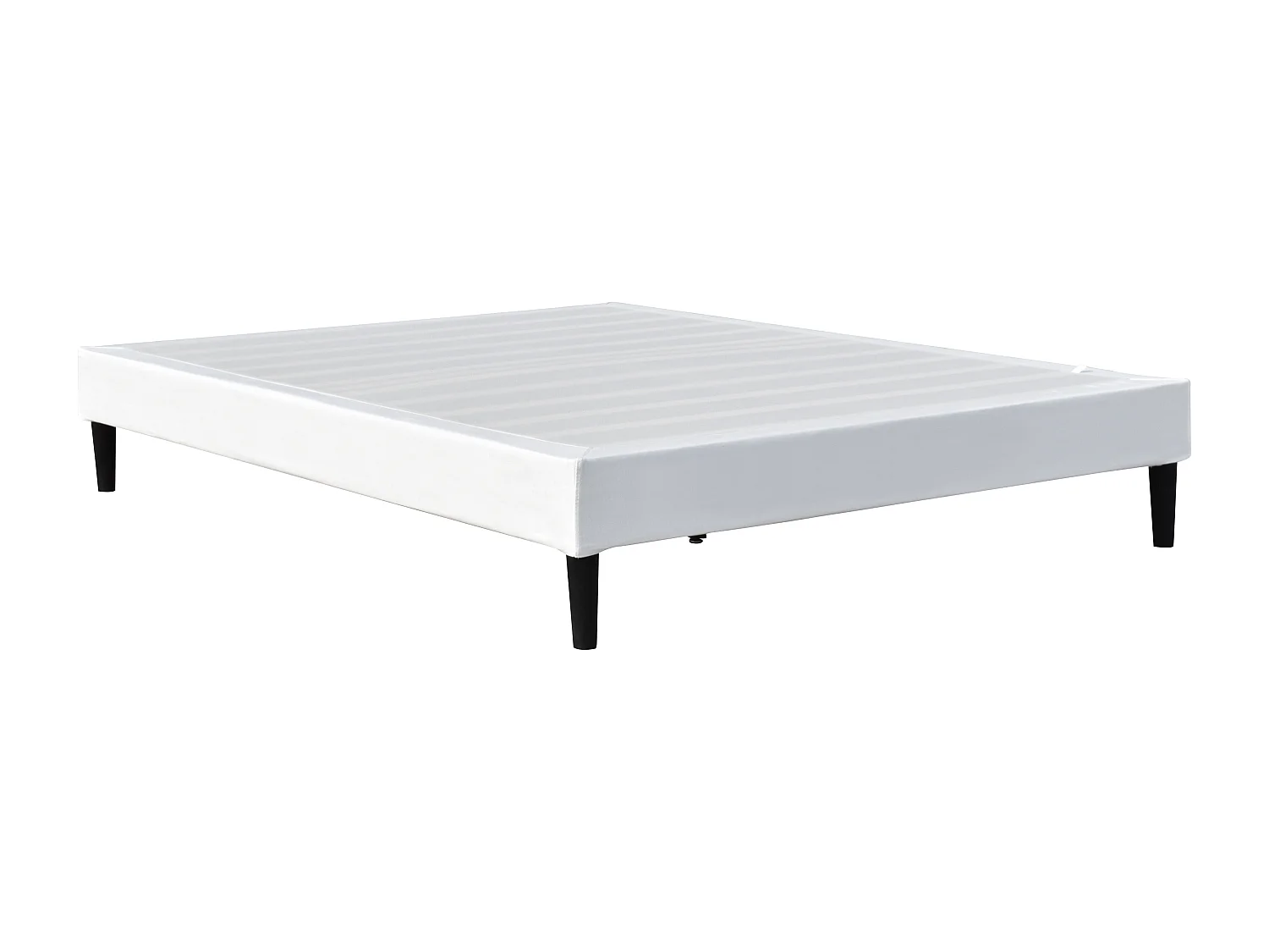 Sommier Tapissier Blanc 140x200 déhoussable housse lavable - revetement Tissu PVC