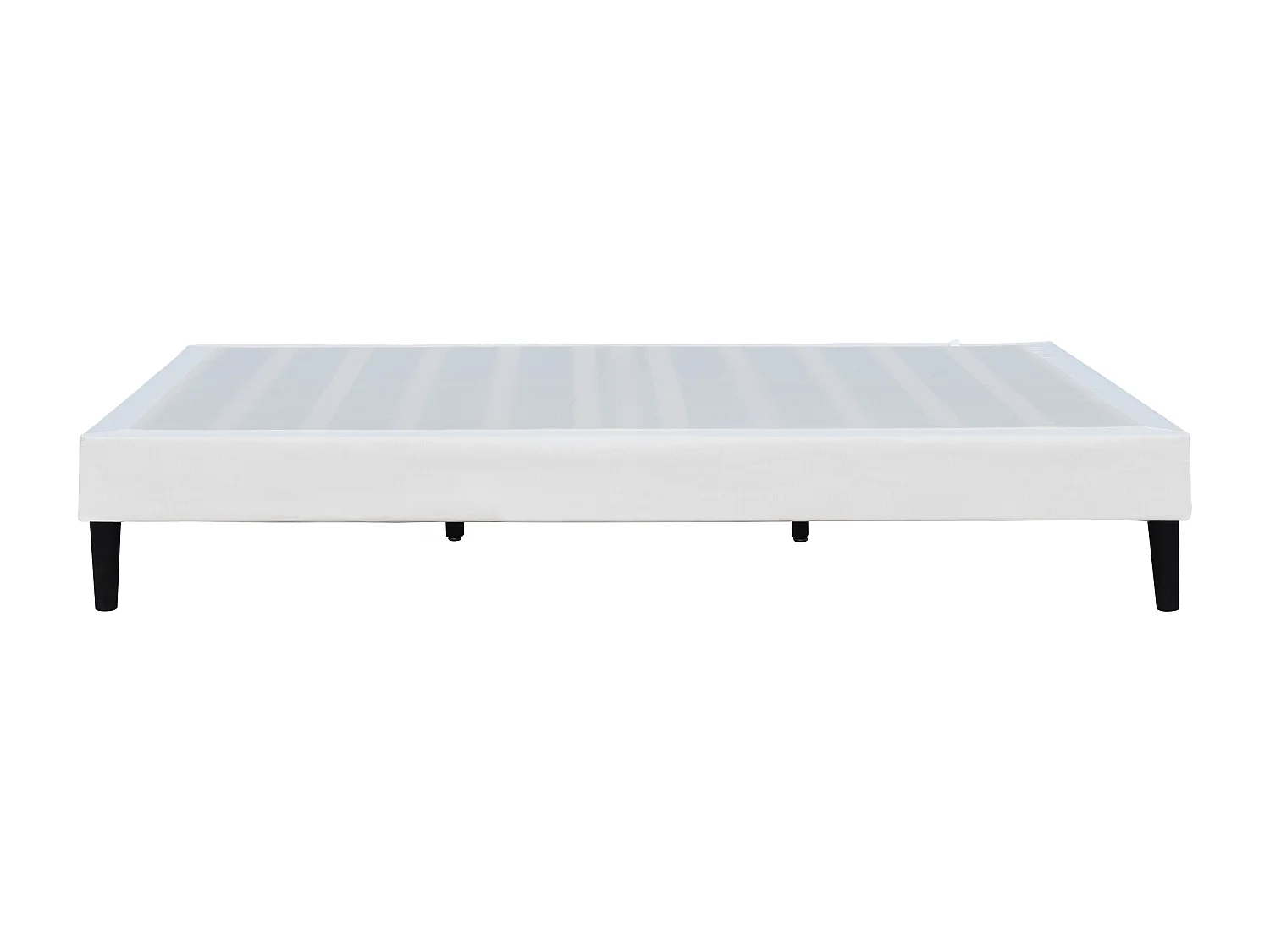 Sommier Tapissier Blanc 140x200 déhoussable housse lavable - revetement Tissu PVC