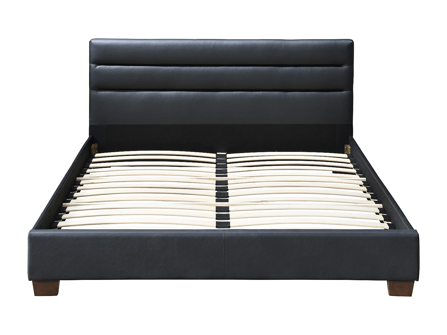 Lit 160 x 200 cm - Simili - Noir - FAUSTIN