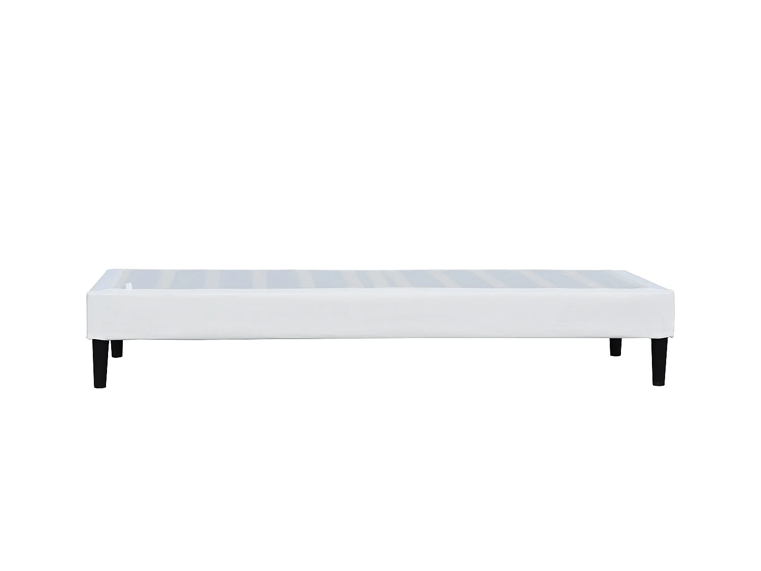 Sommier 90x200 cm déhoussable en tissu polyester avec pieds 20 cm et 13 lattes - Opale