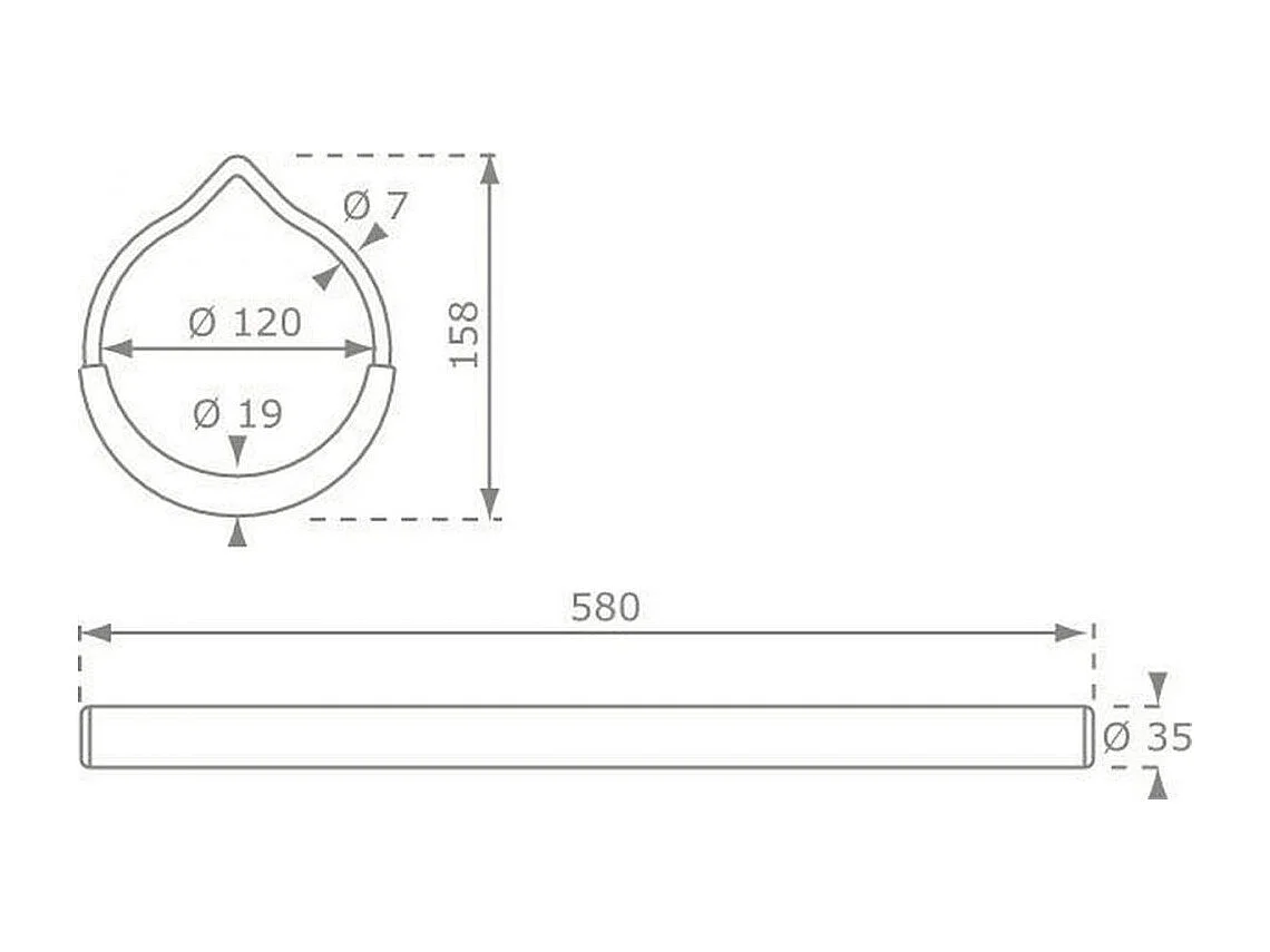 Trapèze en bois dur avec anneaux métal Cordes en chanvre synthétique