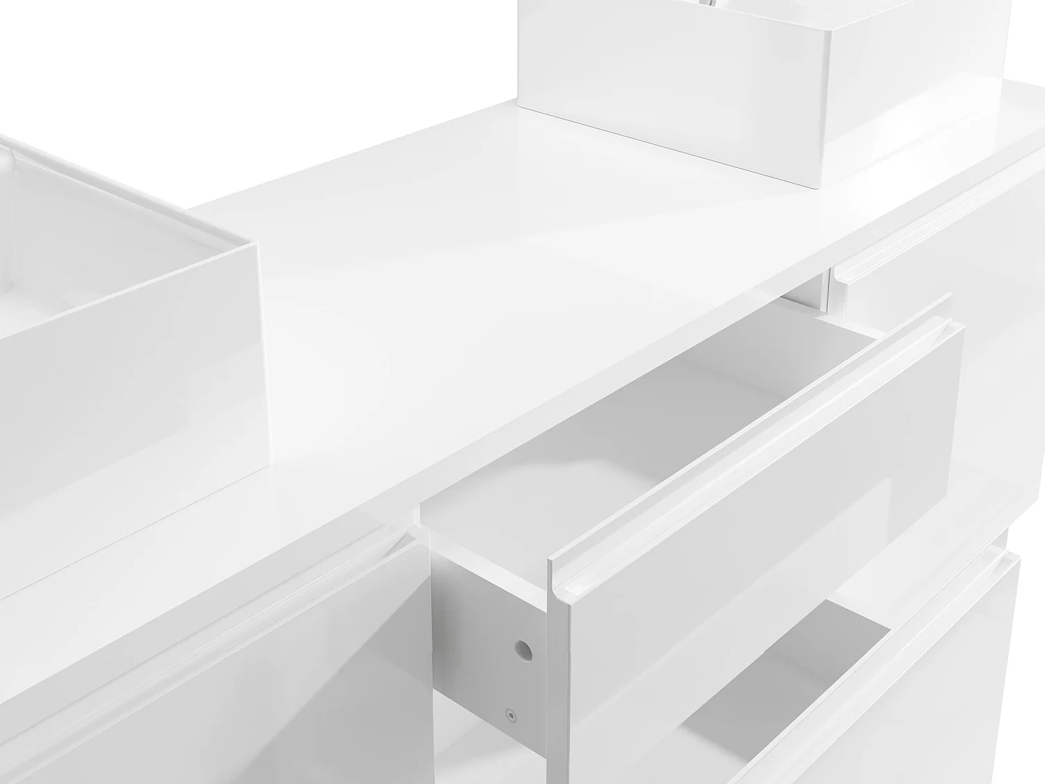 Conjunto suspenso para casa de banho com lavatório duplo cor branco - JIMENA