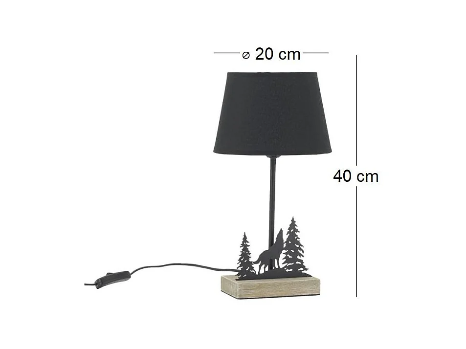Lampe en métal montagne
