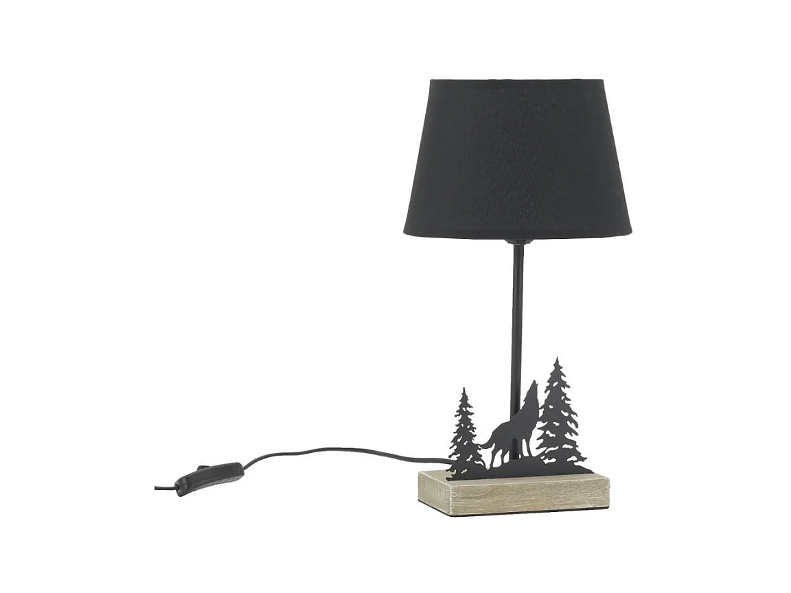 Lampe en métal montagne Loup