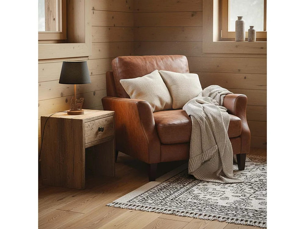 Lampe en métal Cerf avec abat-jour noir