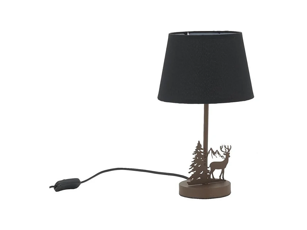 Lampe en métal Cerf avec abat-jour noir Cerf