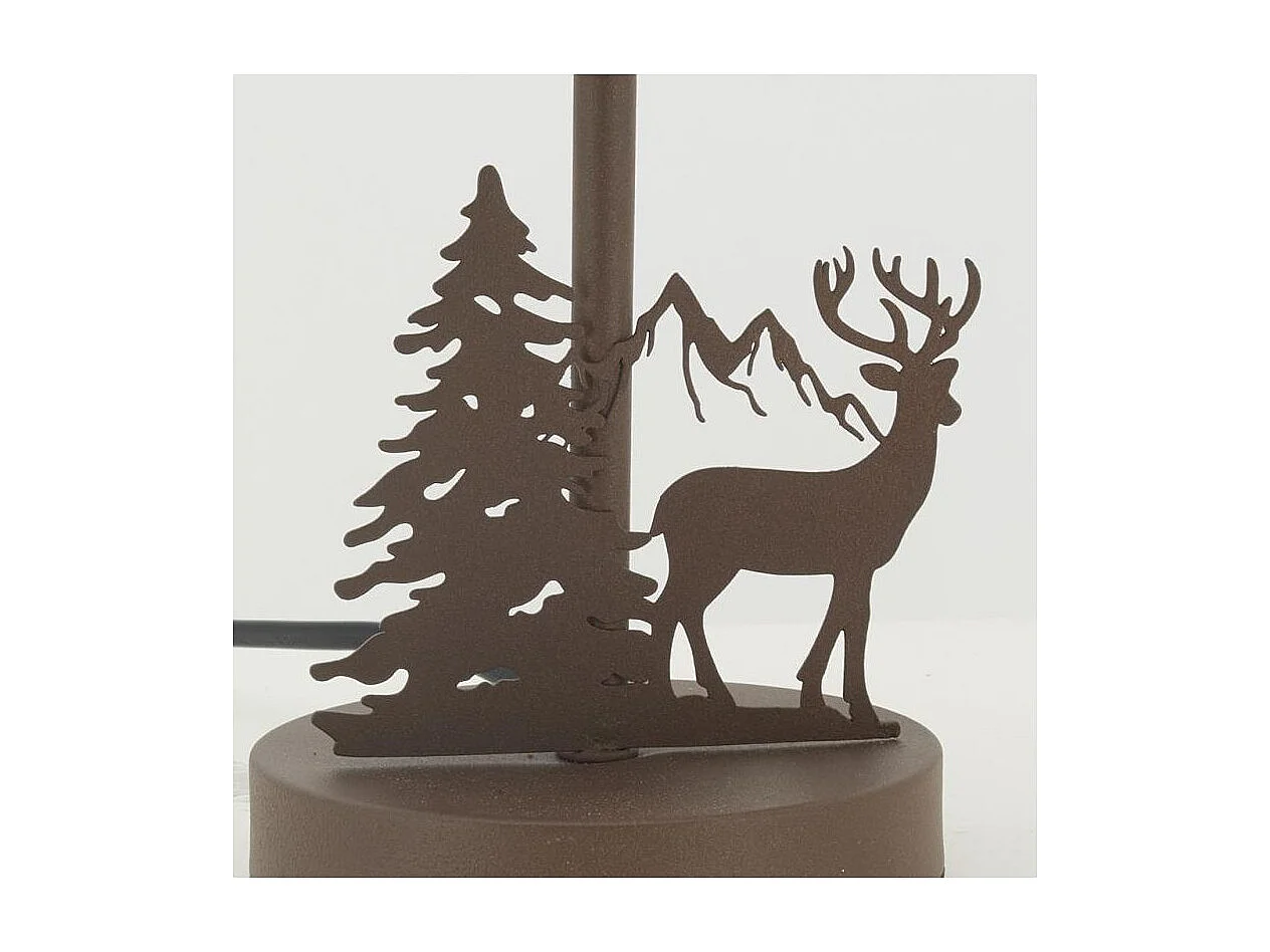 Lampe en métal Cerf avec abat-jour noir