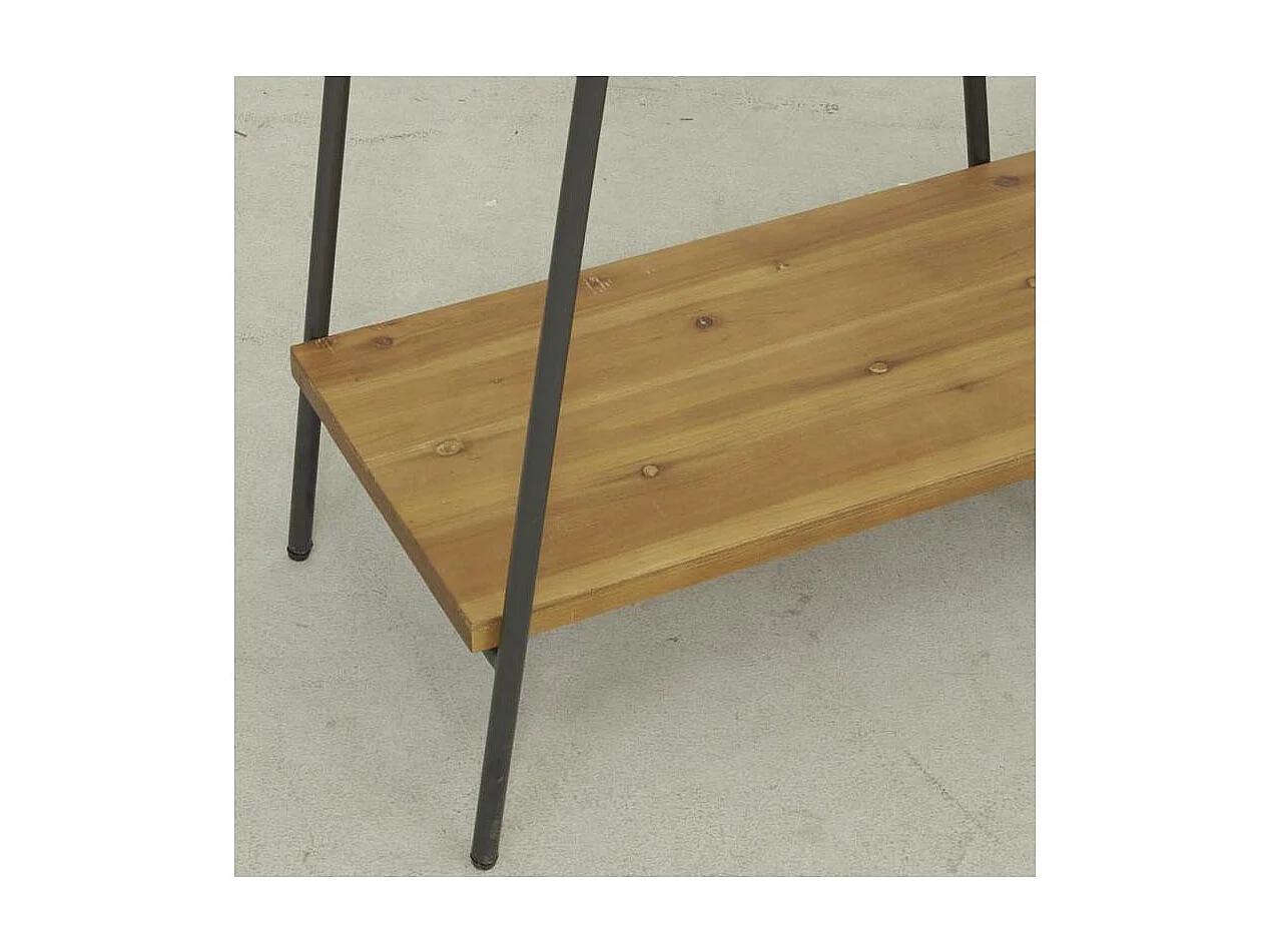 Étagère 4 niveaux en métal et bois