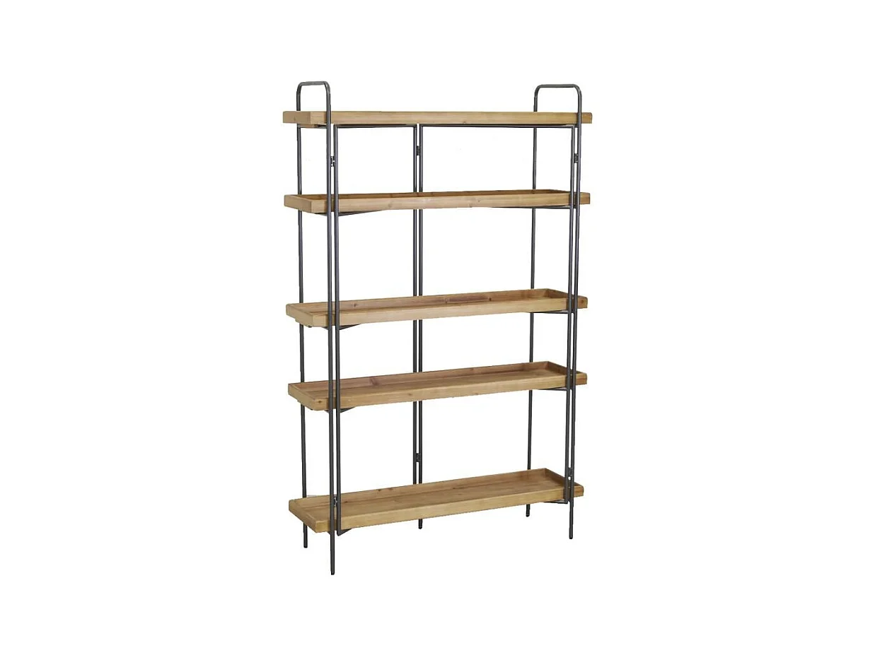 Etagère 5 niveaux en bois et métal Droite